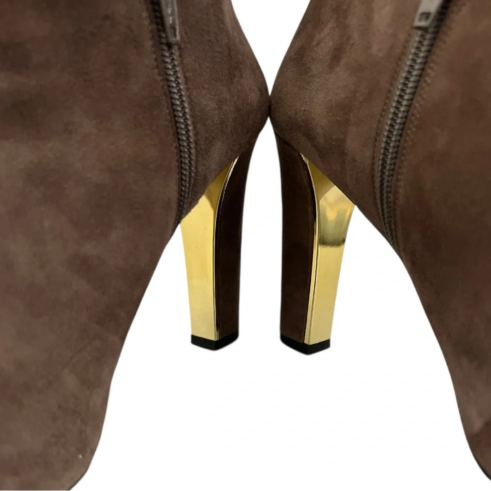 Kate Spade New York Nedda Brown Suede Round Toe Ankle Boots Women’s Size 9.5